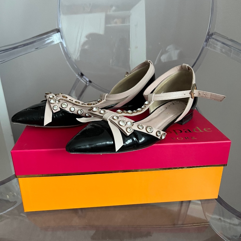 Kate Spade Pointed Toe Leather Flats